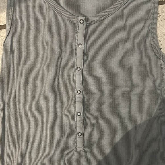 Splendid Ribbed Tank Dress in Grey (S) - Picture 5 of 7